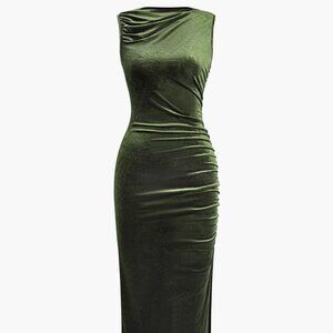 Velvet Green Dress